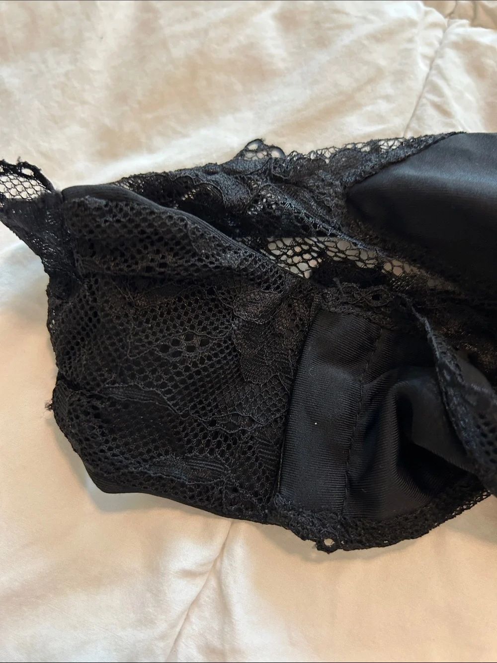 SHEIN Black Lace-Trim Bustier Bodysuit